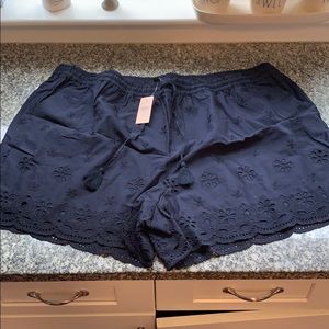 LOFT plus navy shorts